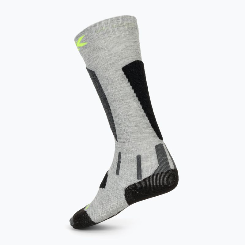 Children's ski socks X-Socks Ski Discover Otc rhino grey/canary 2