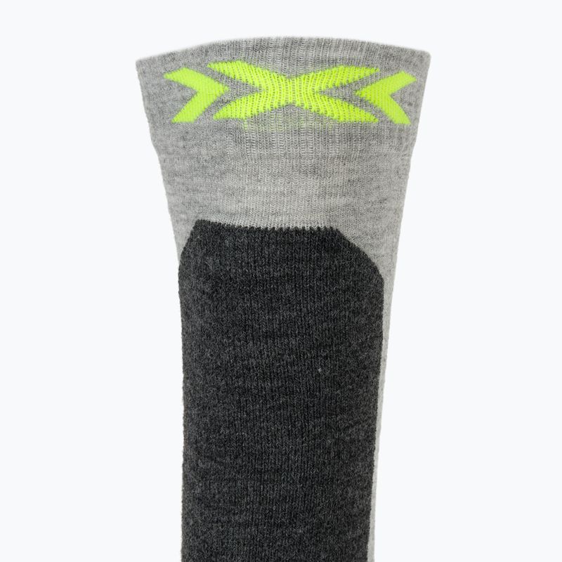 Children's ski socks X-Socks Ski Discover Otc rhino grey/canary 4