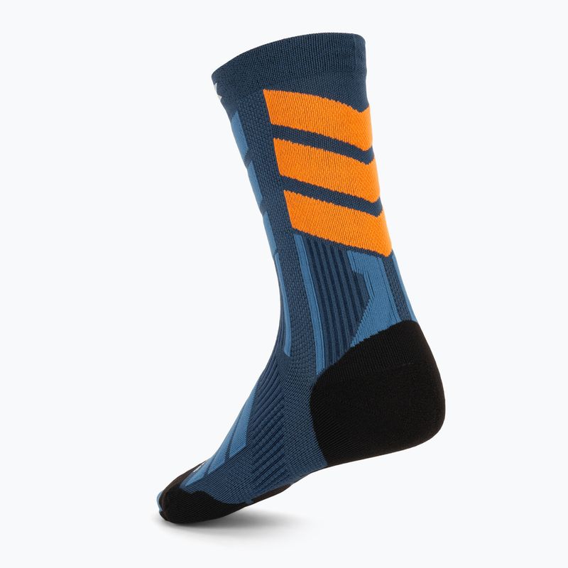 X-Socks X-Country Perform Crew ski socks marine/orange 2