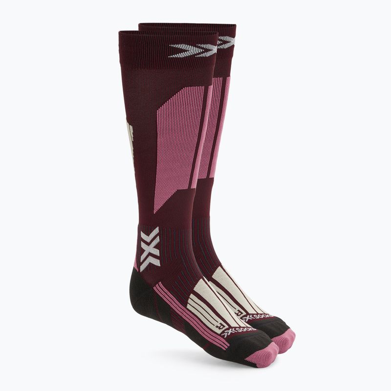 Women's ski socks X-Socks Ski Touring Perform Otc deep purple/light sand