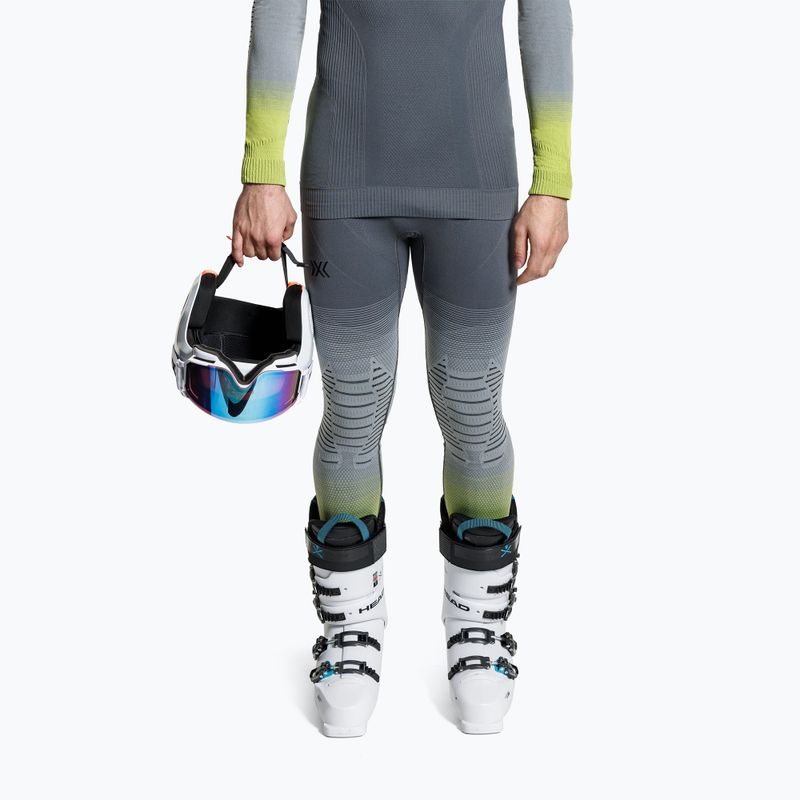 Men's thermal trousers X-Bionic Invent Fx rhino grey/light grey/canary 3