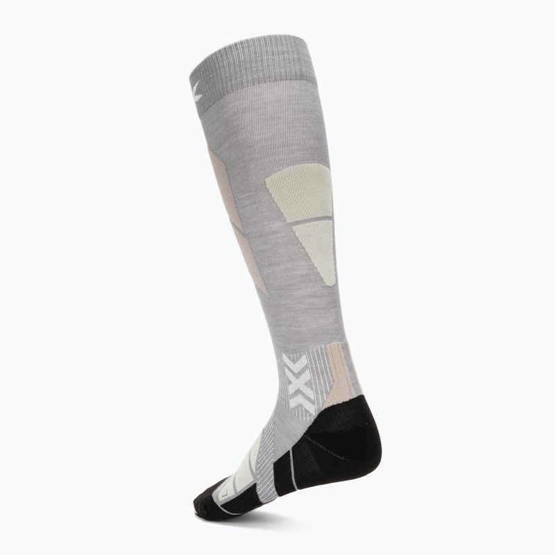 Ski socks X-Socks Ski Perform Merino Otc seal grey/light sand 2