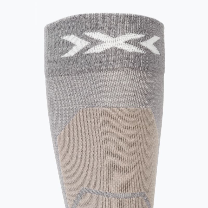Ski socks X-Socks Ski Perform Merino Otc seal grey/light sand 3