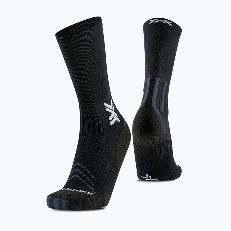 X-Socks Run Expert Silk Merino Crew x black/light gray socks 4