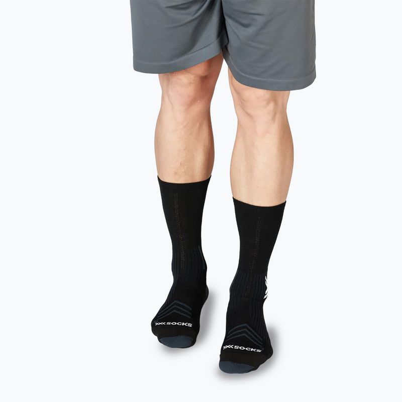 X-Socks Run Expert Silk Merino Crew x black/light gray socks 6
