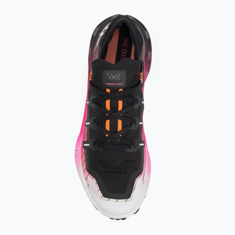 Running shoes X-Bionic Terraskin X00/C x black/x white/fluo pink shoes 5