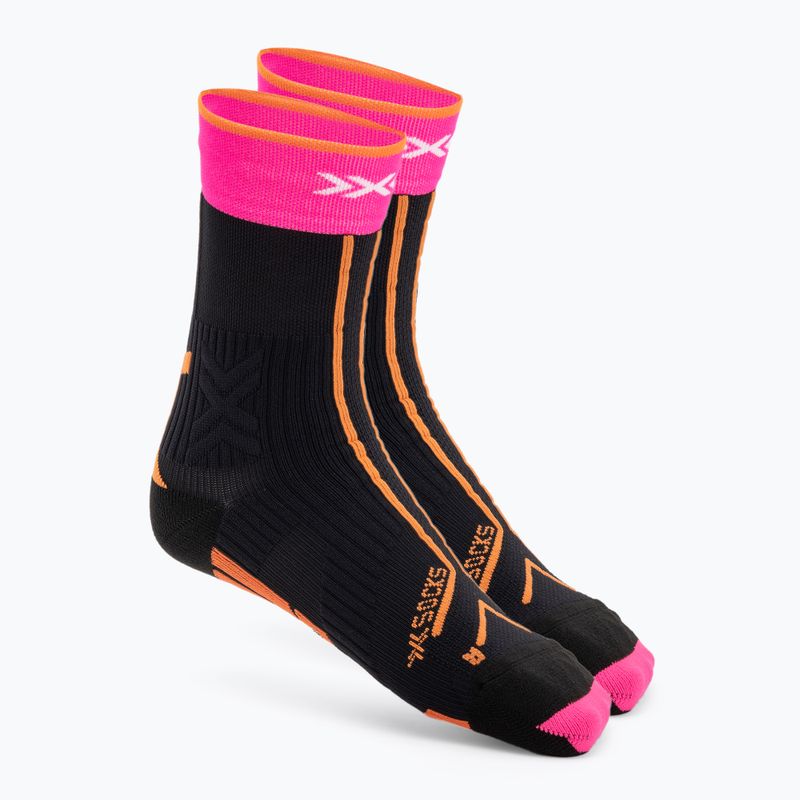 Running shoes X-Bionic Terraskin X00/C x black/x white/fluo pink shoes 8