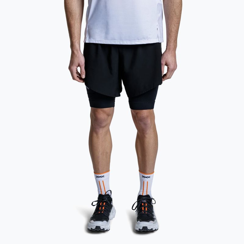 Men's X-Bionic Efektor 2in1 running shorts x black/x black
