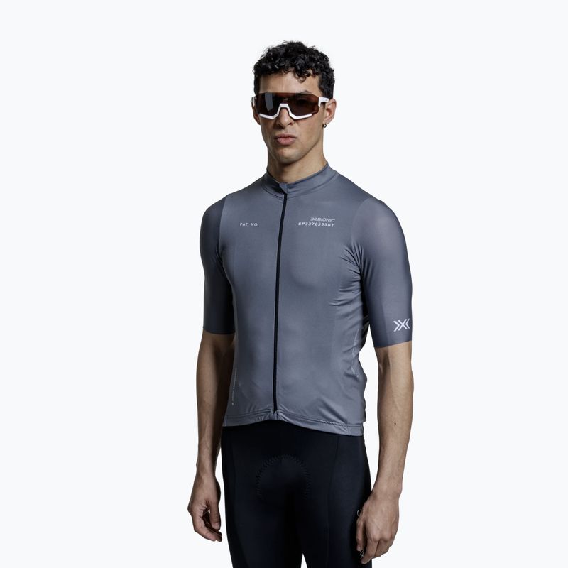 Men's cycling jersey X-Bionic Corefusion Ride Jersey rhino grey 4