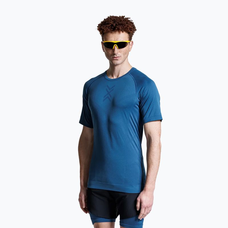 Men's running t-shirt X-Bionic Xceed Run slate blue/marine 4