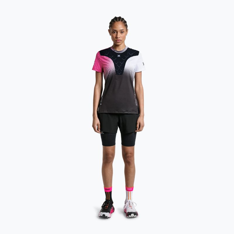 Women's running T-shirt X-Bionic Corefusion Run dot fade/neo pink/white 2