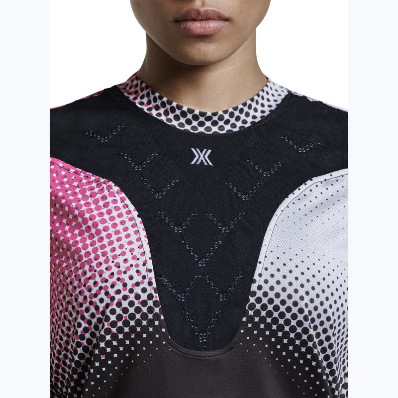 Women's running T-shirt X-Bionic Corefusion Run dot fade/neo pink/white 4