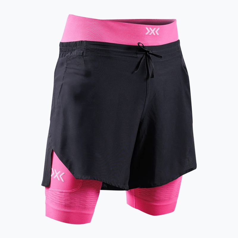 Men's X-Bionic Efektor 2in1 x black/neo pink running shorts 4
