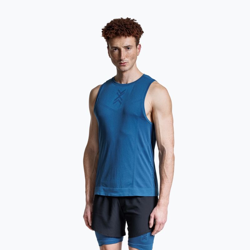 Men's running T-shirt X-Bionic Xceed Run slate blue/marine 2
