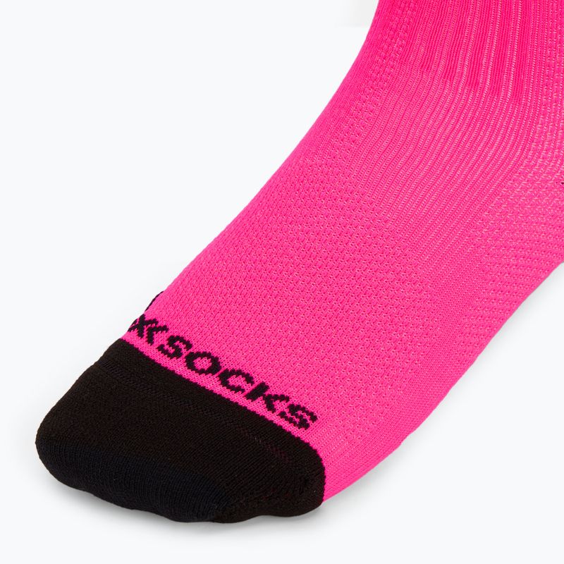 X-Socks Run Discover Crew fluo pink/x black socks 3