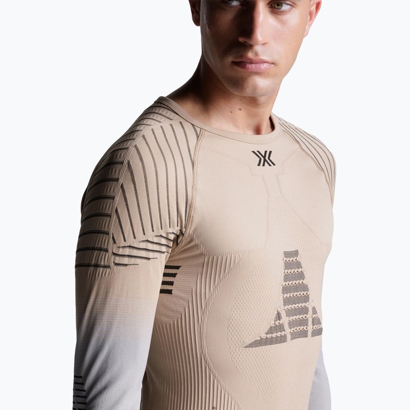 Men's thermal active sweatshirt X-Bionic Invent Fx Shirt sand/light grey/grey 5