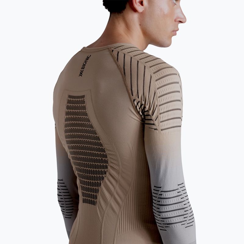Men's thermal active sweatshirt X-Bionic Invent Fx Shirt sand/light grey/grey 7