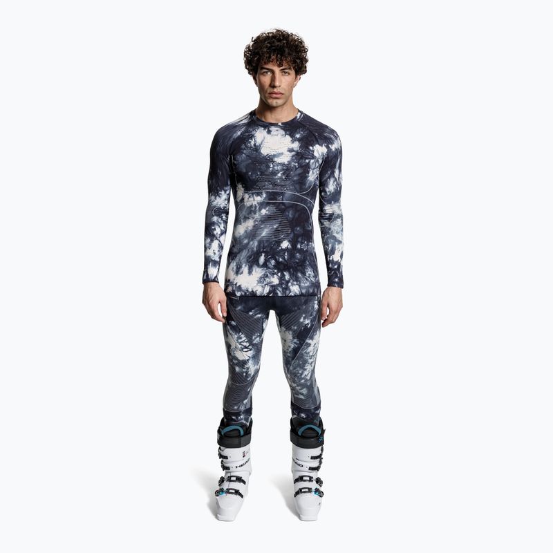 Thermal trousers X-Bionic Energy Accumulator Wild 3/4 tiedye x black/fluo pink 2