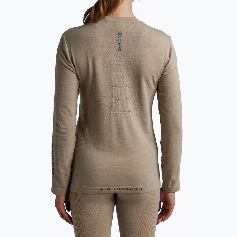 Women's thermal active sweatshirt X-Bionic Mightywool sand 3