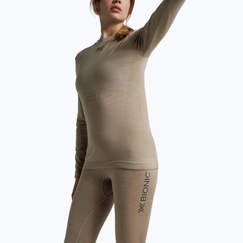 Women's thermal active sweatshirt X-Bionic Mightywool sand 7