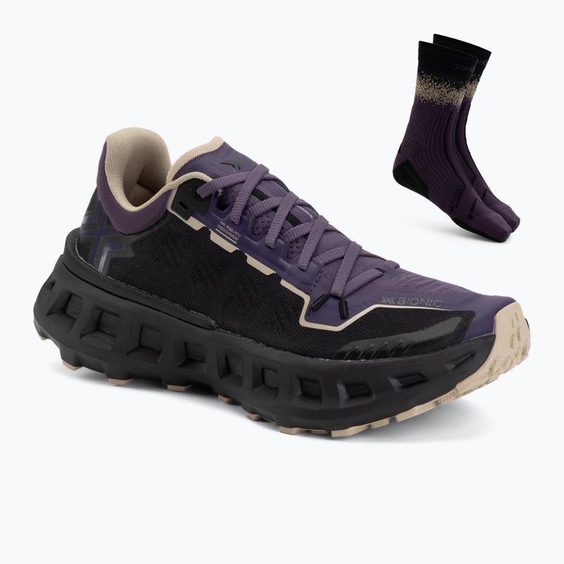 Running shoes X-Bionic Terraskin X03 Deep Purple/X Black/Sand