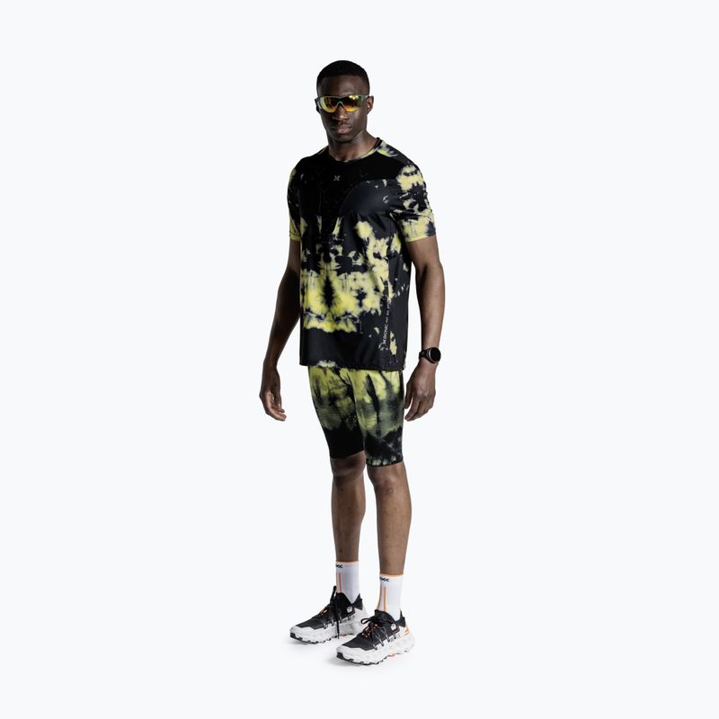 Men's running top X-Bionic Corefusion Run tie dye electric energy 2