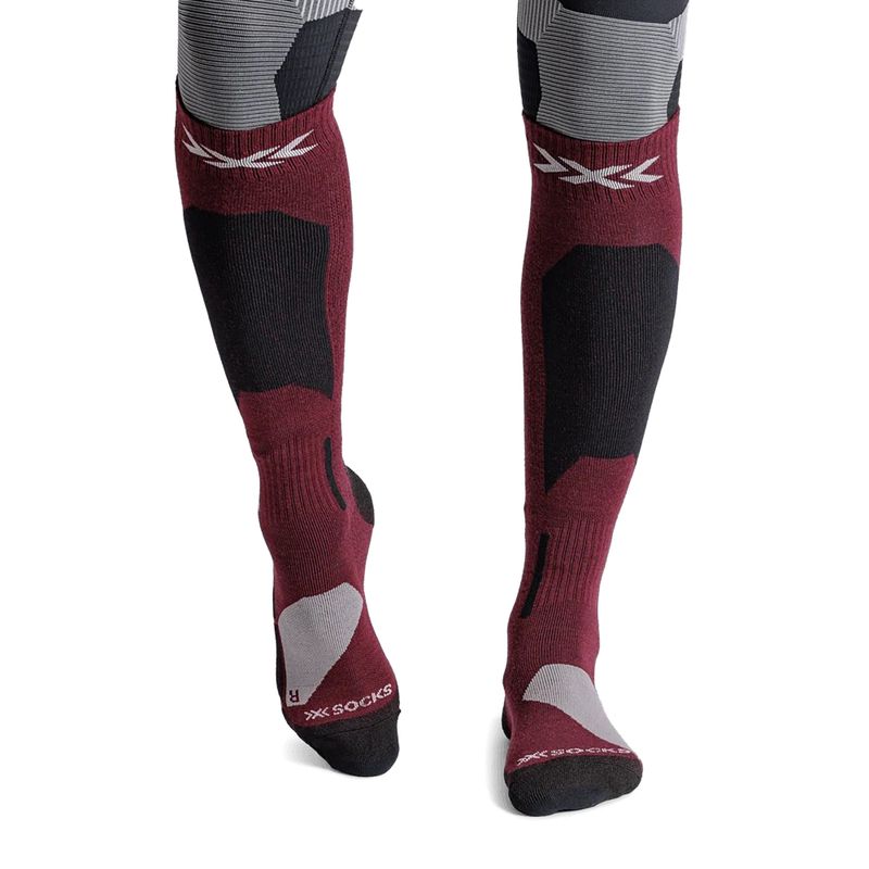 Ski socks X-Socks Ski Discover Merino Otc oxide red 2