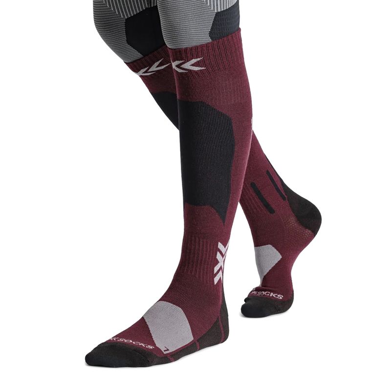 Ski socks X-Socks Ski Discover Merino Otc oxide red 4