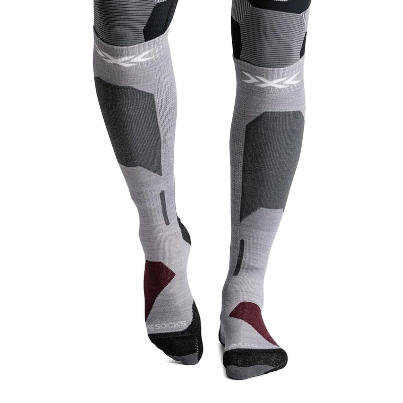 Ski socks X-Socks Ski Discover Merino Otc silver grey 2
