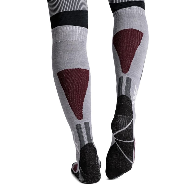 Ski socks X-Socks Ski Discover Merino Otc silver grey 3