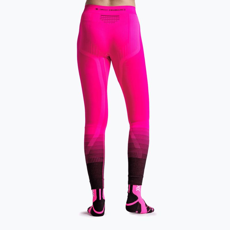 Women's thermal trousers X-Bionic Invent Graphics fluo pink/x white 2
