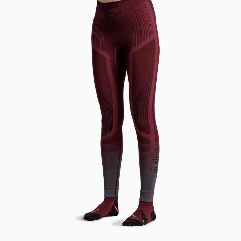 Women's thermal trousers X-Bionic Invent Graphics oxide red/x black 3