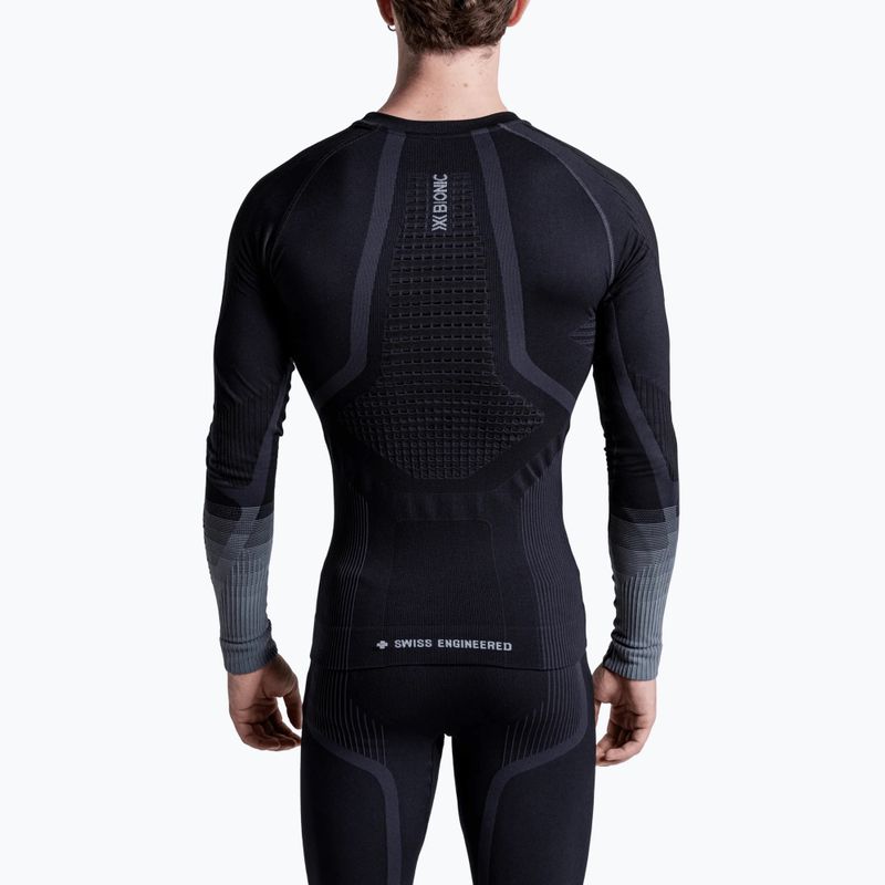 Men's thermal sweatshirt X-Bionic Invent Graphics LS x black/dark grey 3
