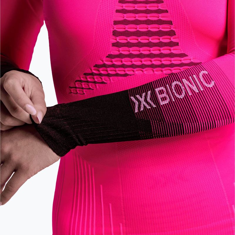 Women's thermal sweatshirt X-Bionic Invent Graphics LS fluo pink/x white 9