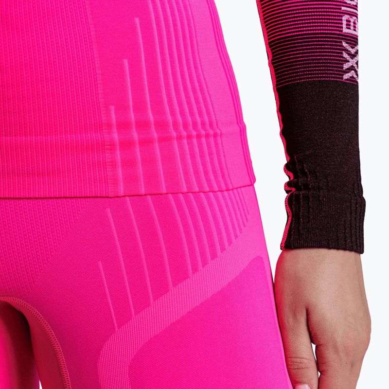 Women's thermal sweatshirt X-Bionic Invent Graphics LS fluo pink/x white 10