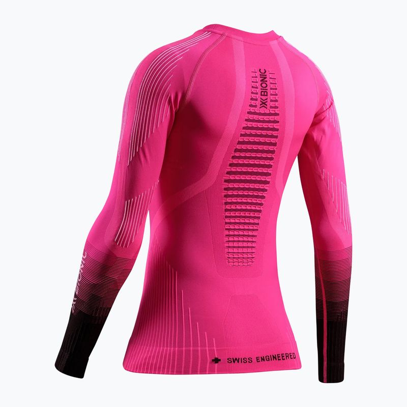 Women's thermal sweatshirt X-Bionic Invent Graphics LS fluo pink/x white 12