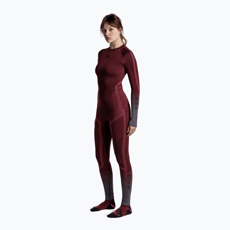 Women's thermal sweatshirt X-Bionic Invent Graphics LS oxide red/x black 2