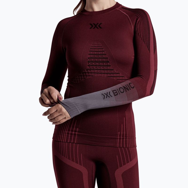 Women's thermal sweatshirt X-Bionic Invent Graphics LS oxide red/x black 6