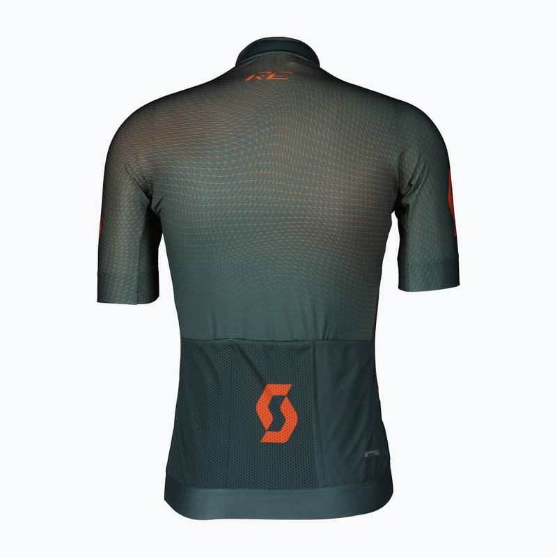 Men's SCOTT RC Pro aruba green/braze orange cycling jersey 2