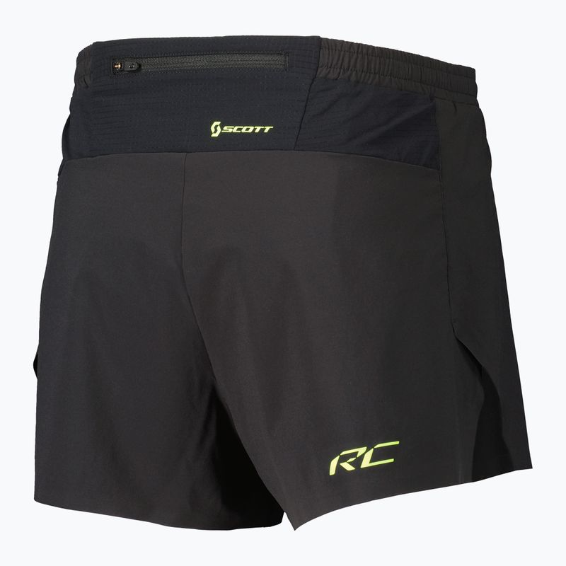 Men's running shorts SCOTT RC Run Split black/yellow 2