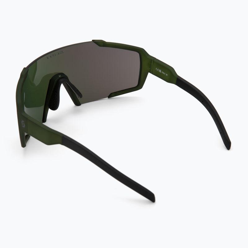 SCOTT Shield kaki green/green chrome sunglasses 2