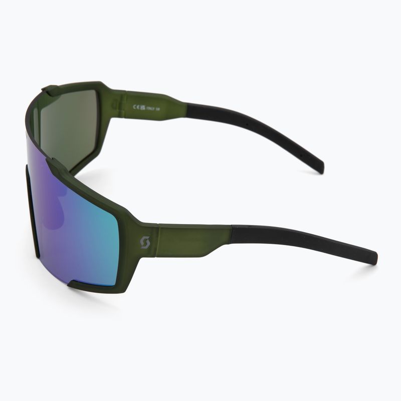 SCOTT Shield kaki green/green chrome sunglasses 4
