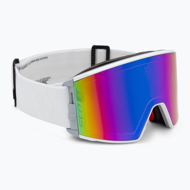 SCOTT React mineral white/enhancer teal chrome/amp pro green ski goggles 2