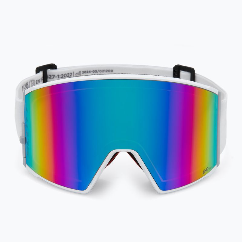 SCOTT React mineral white/enhancer teal chrome/amp pro green ski goggles 3