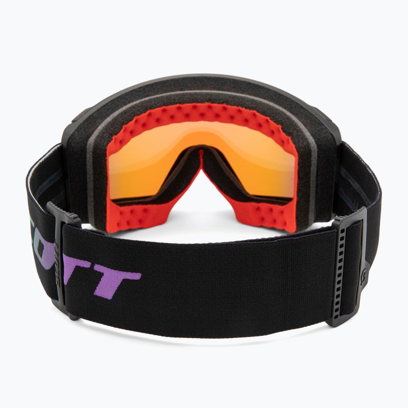 SCOTT React black/aurora green/enhancer teal chrome/pro green ski goggles 4