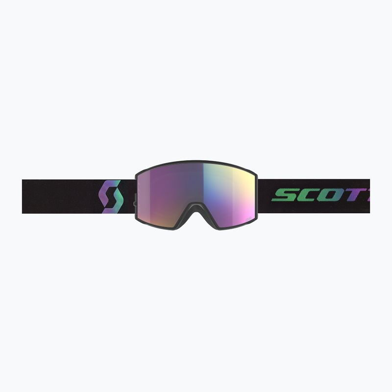 SCOTT React black/aurora green/enhancer teal chrome/pro green ski goggles 2