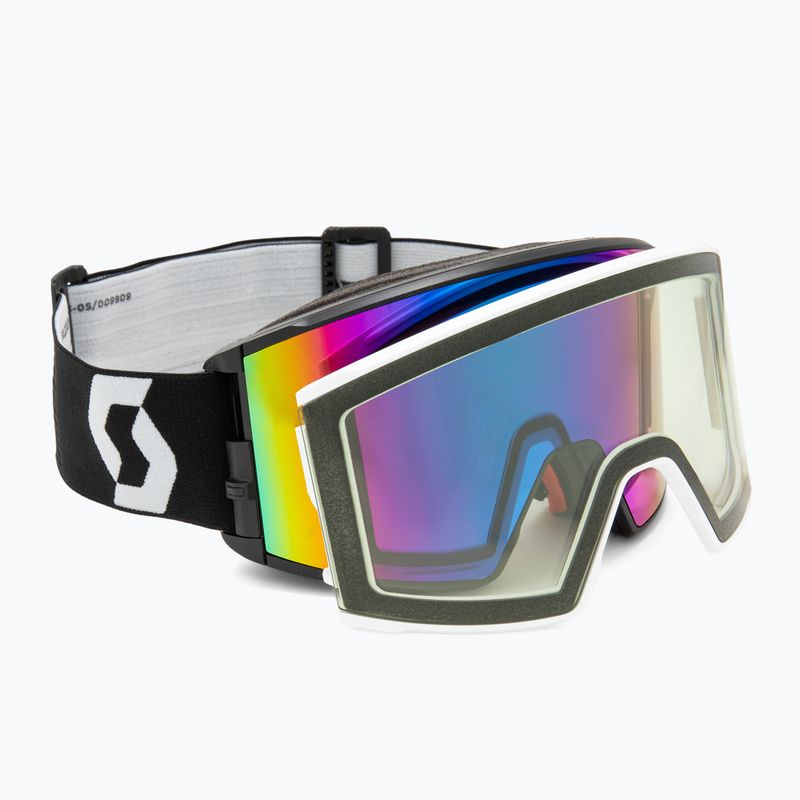 SCOTT React mineral black/white/enhancer teal chrome/pro green ski goggles