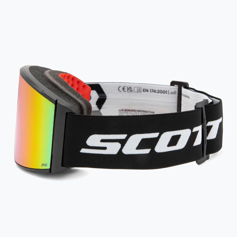 SCOTT React mineral black/white/enhancer teal chrome/pro green ski goggles 5