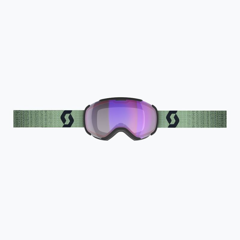 SCOTT Faze II LS soft green/black/light sensitive blue chrome ski goggles 2
