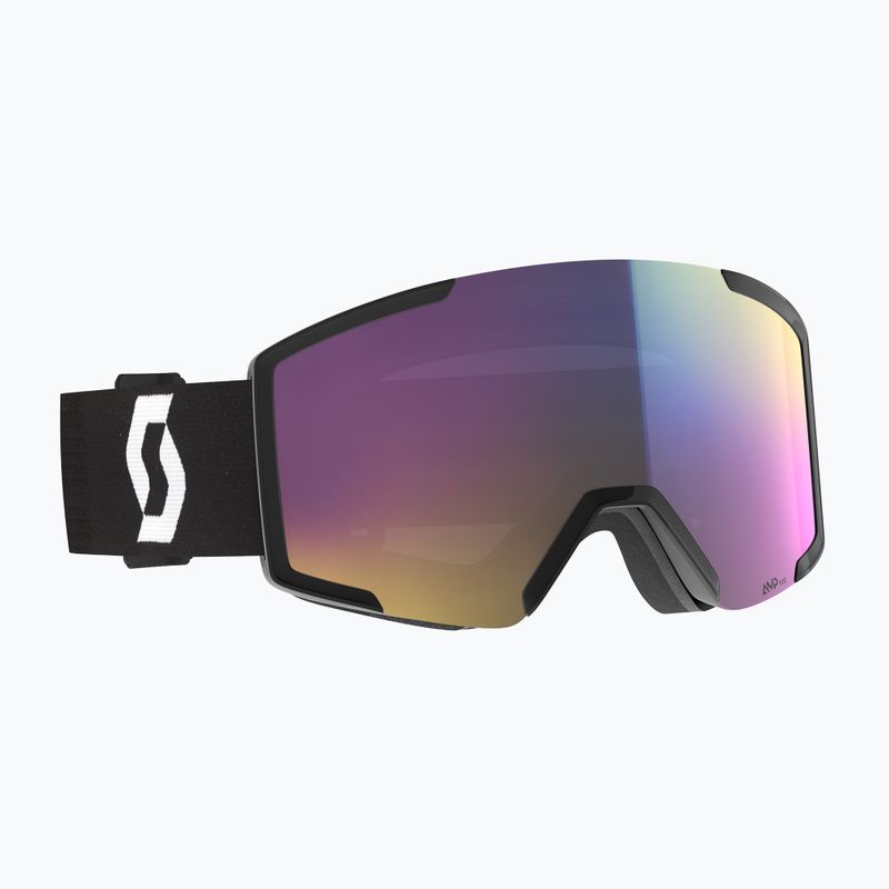 SCOTT Shield mineral black/white/enhancer teal chrome ski goggles